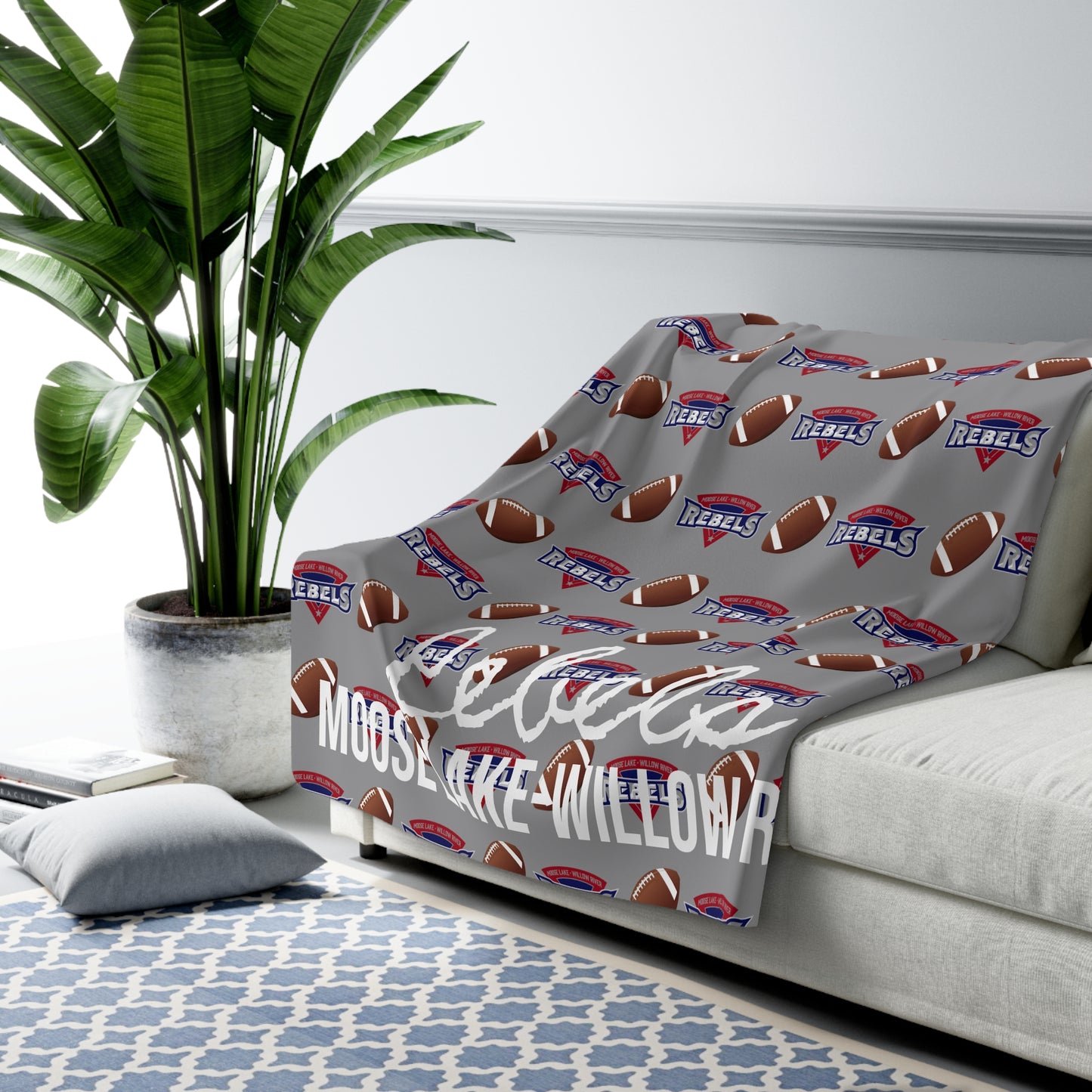 ML-WR Football - Sherpa Fleece Blanket