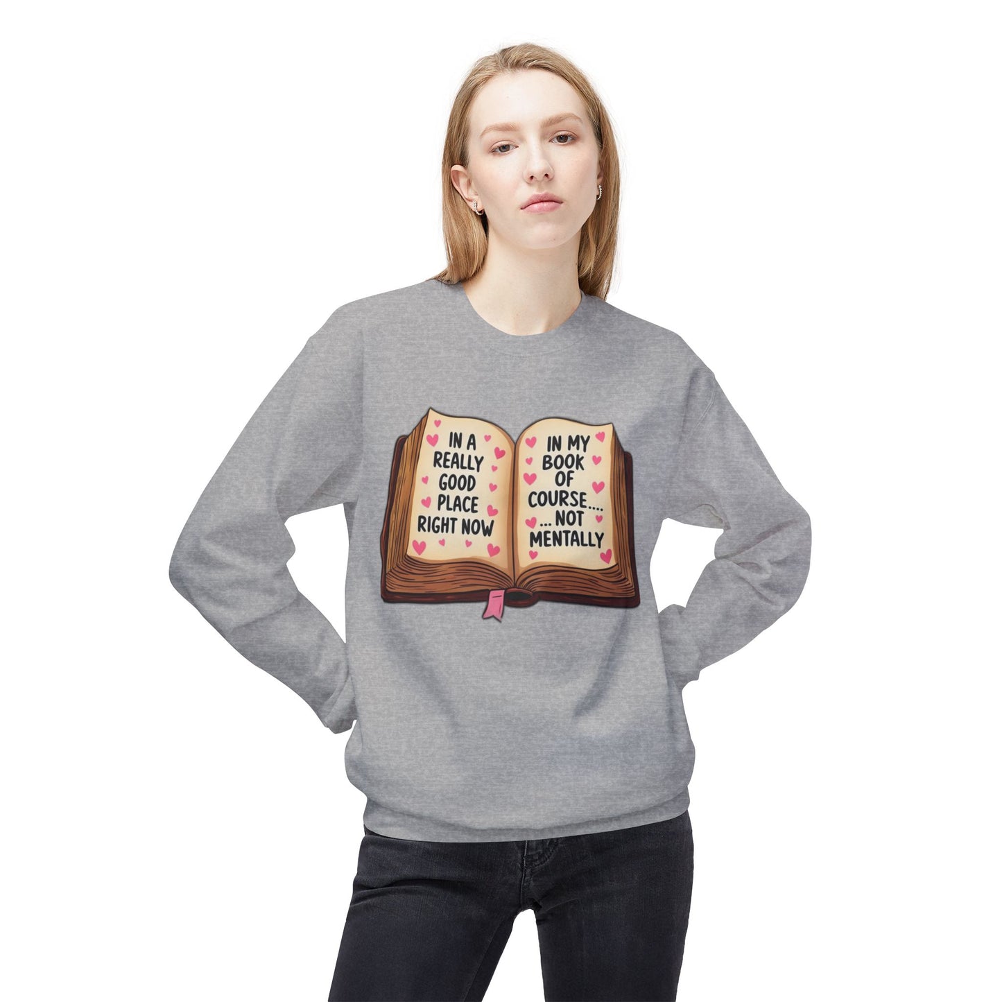 Book Humor Sweatshirt - Unisex Softstyle Fleece Crewneck