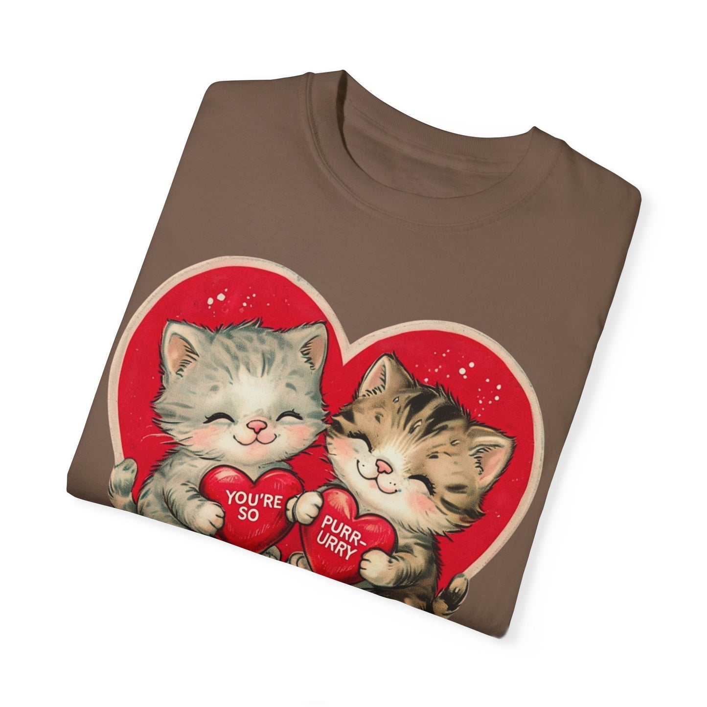 Kitten Valentine - Unisex Garment-Dyed T-shirt