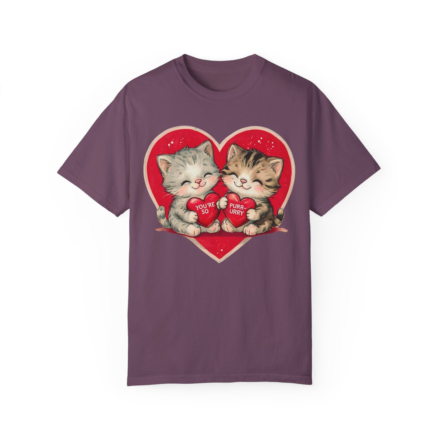 Kitten Valentine - Unisex Garment-Dyed T-shirt