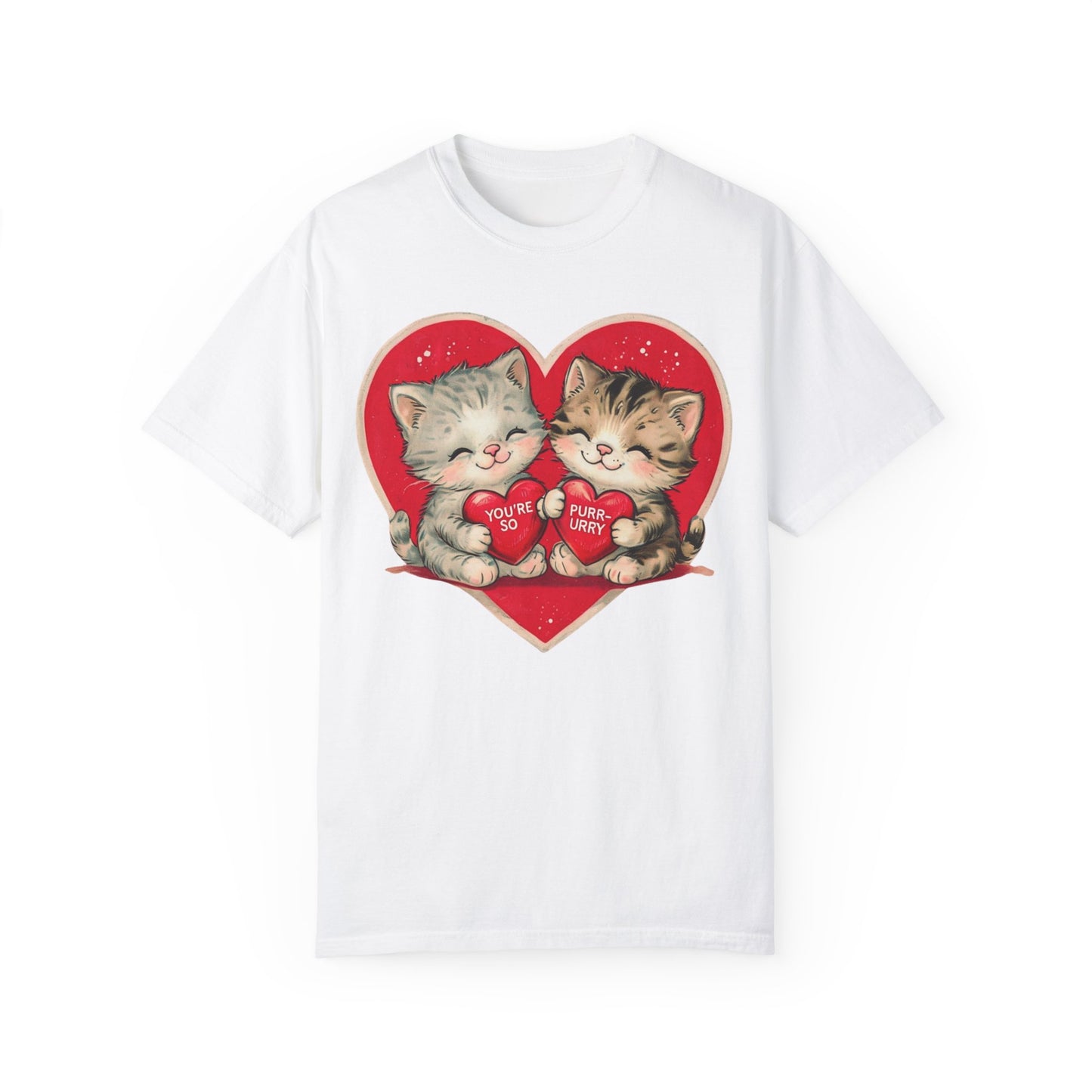 Kitten Valentine - Unisex Garment-Dyed T-shirt