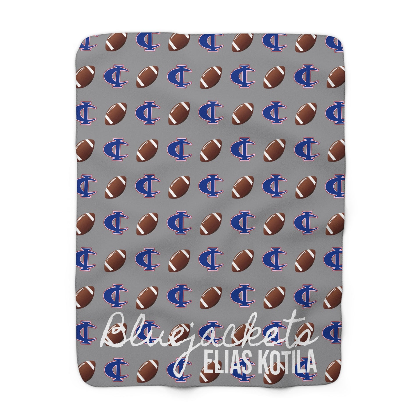CUSTOM: A. Kotila; C-I Football - Sherpa Fleece Blanket