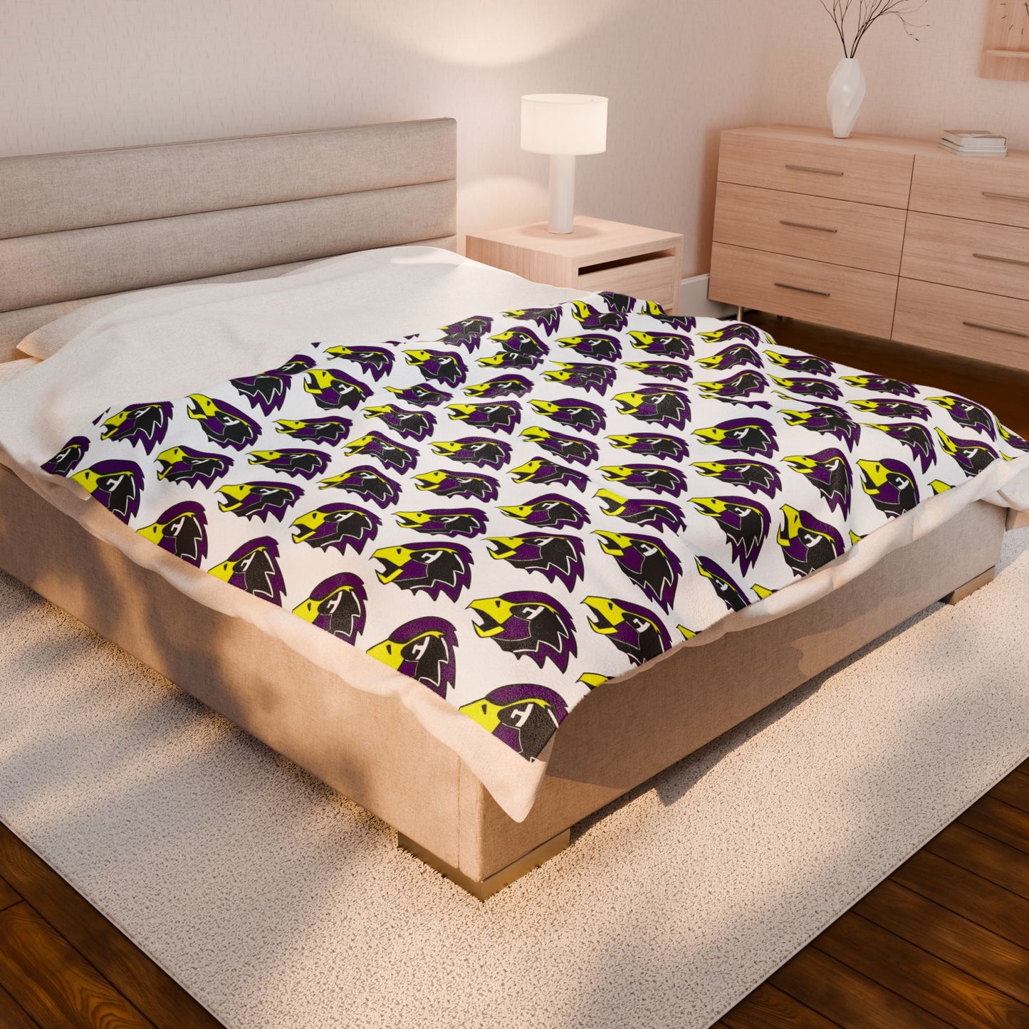 Chaska Hawks ~ Velveteen Plush Blanket