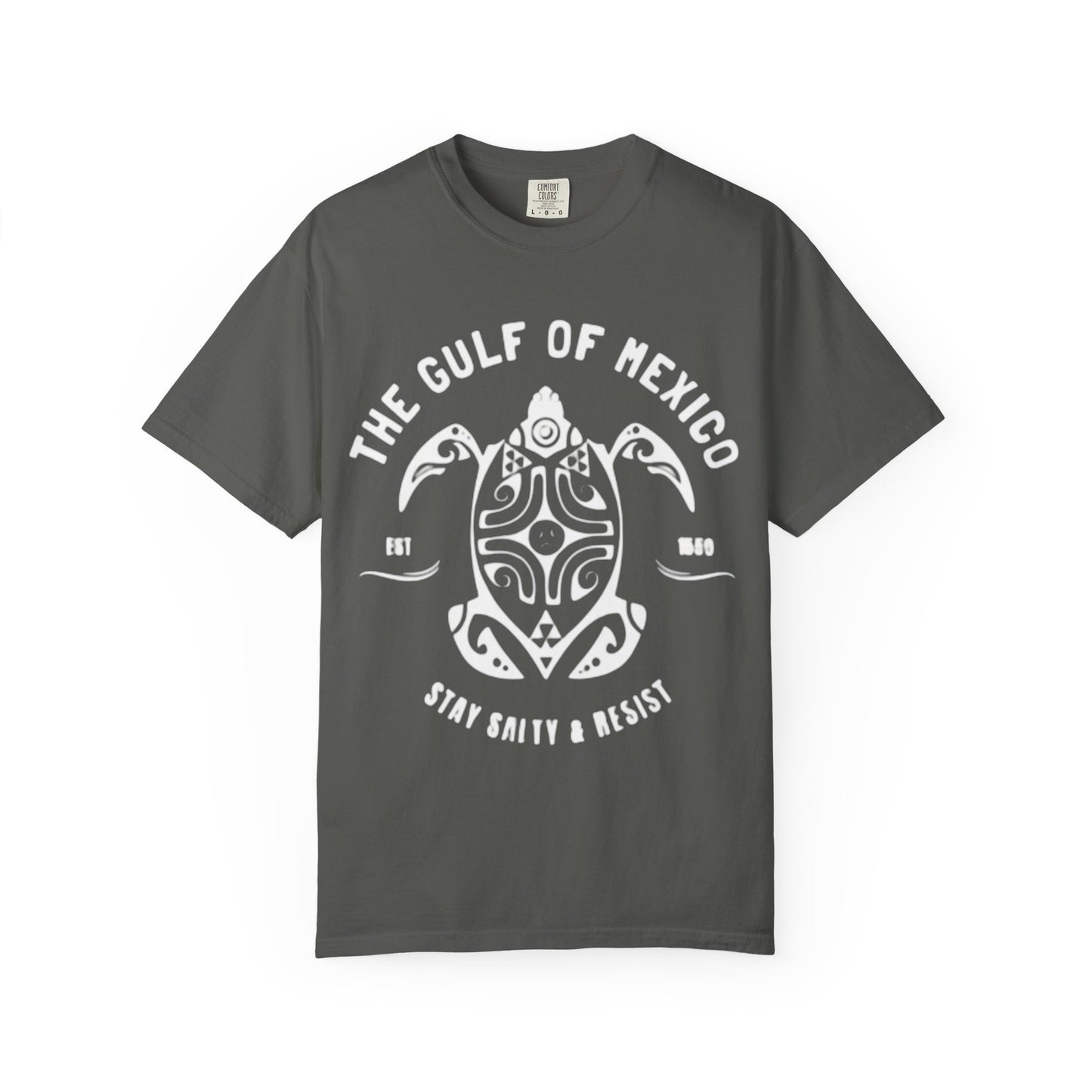 Gulf of Mexico Graphic T-Shirt (White Text on Blues)