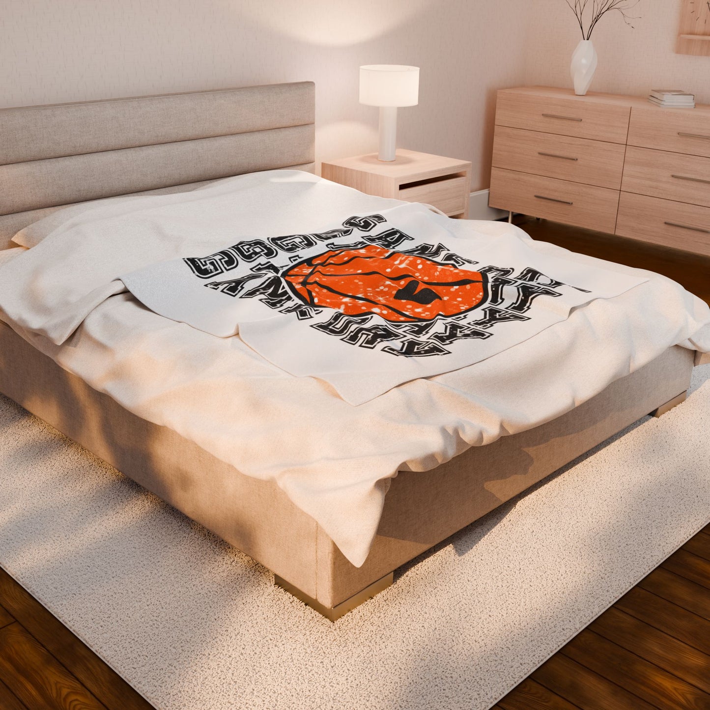 Basketball (game day) ~ Velveteen Plush Blanket