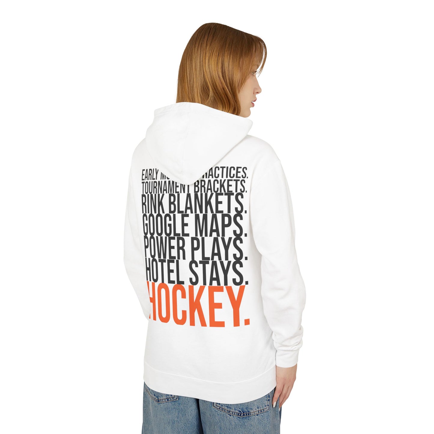 High School Hockey Mama Lightweight Hoodie - Comfy Mom Vibes
