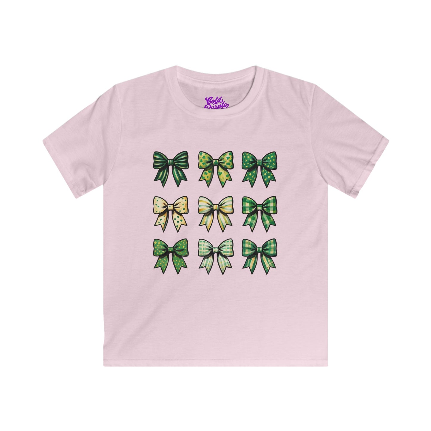 St. Patrick's Day Bows - Kids Softstyle Tee
