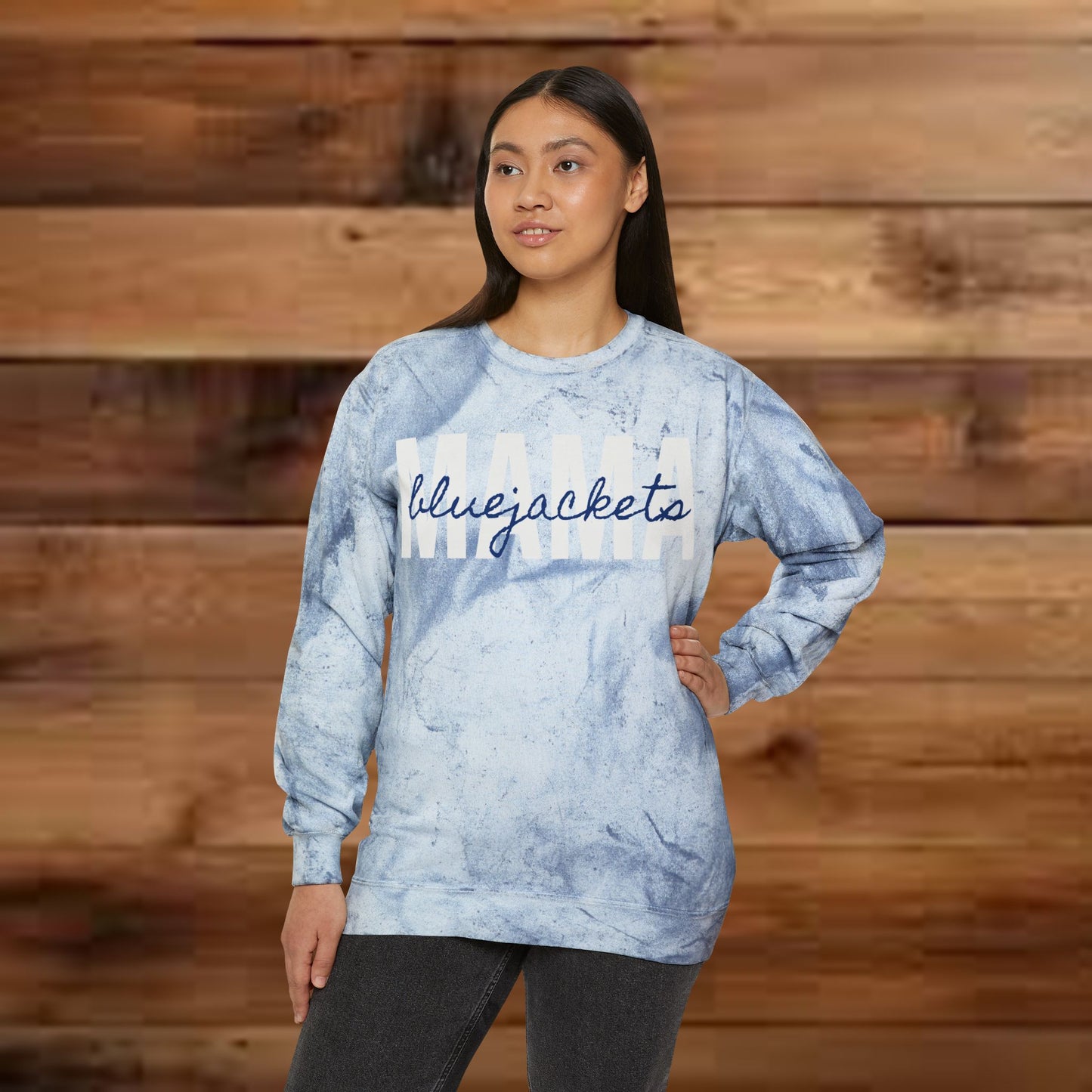 CI Bluejackets MAMA (Unisex Color Blast Crewneck Sweatshirt)