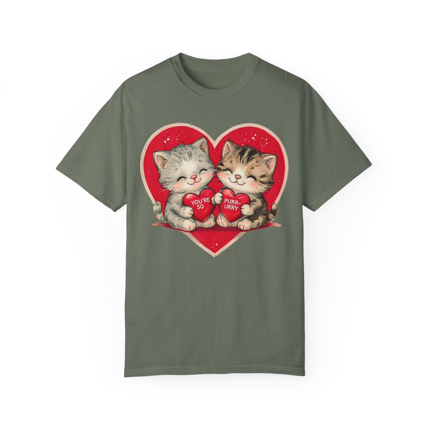 Kitten Valentine - Unisex Garment-Dyed T-shirt