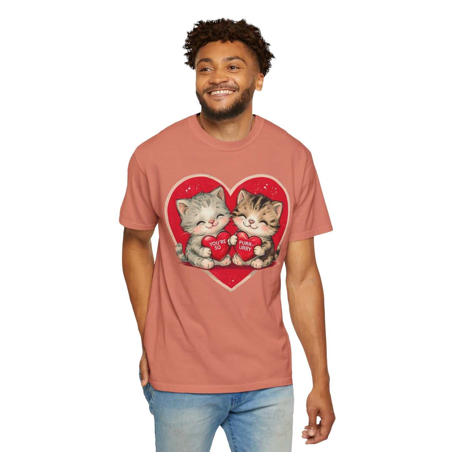 Kitten Valentine - Unisex Garment-Dyed T-shirt