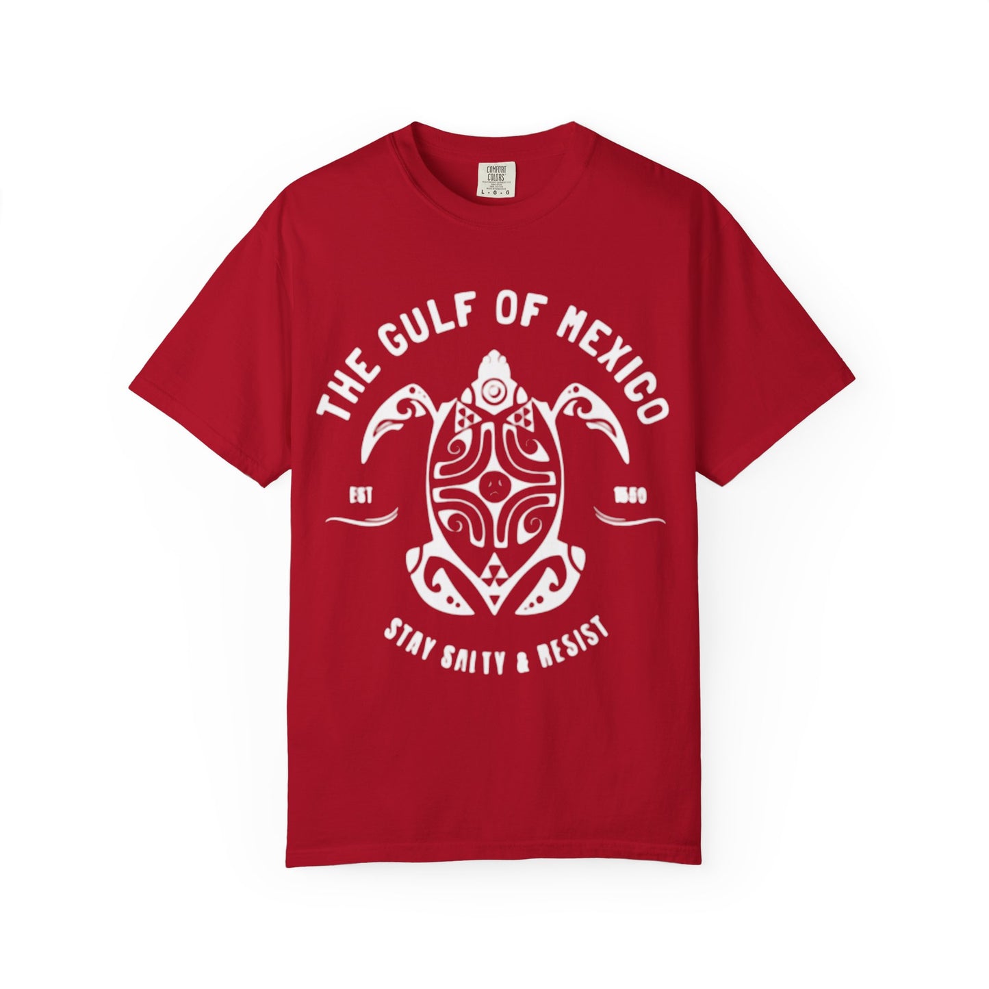 Gulf of Mexico Graphic T-Shirt (White Text on Blues)