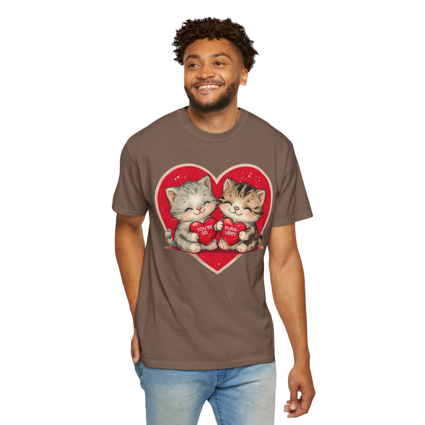 Kitten Valentine - Unisex Garment-Dyed T-shirt