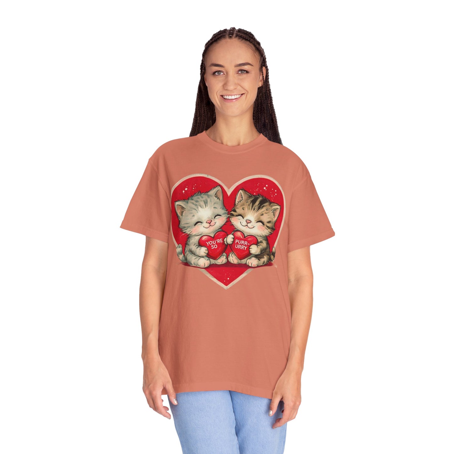 Kitten Valentine - Unisex Garment-Dyed T-shirt