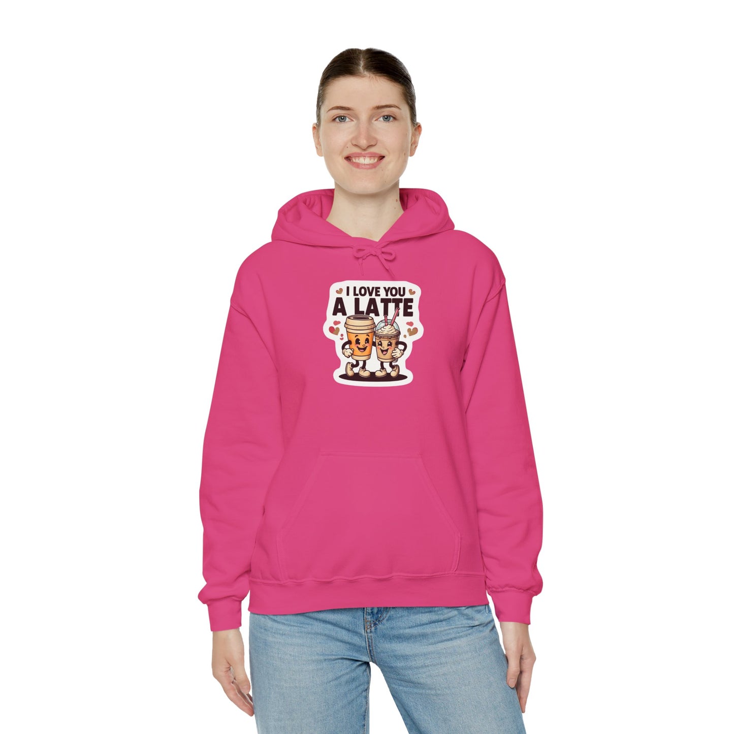 Love You A Latte - Unisex Heavy Blend™ Hooded Sweatshirt