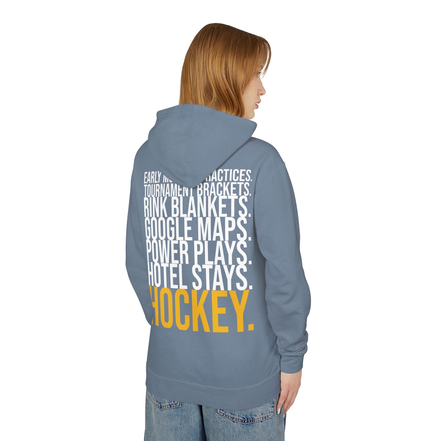 High School Hockey Mama Lightweight Hoodie - Comfy Mom Vibes