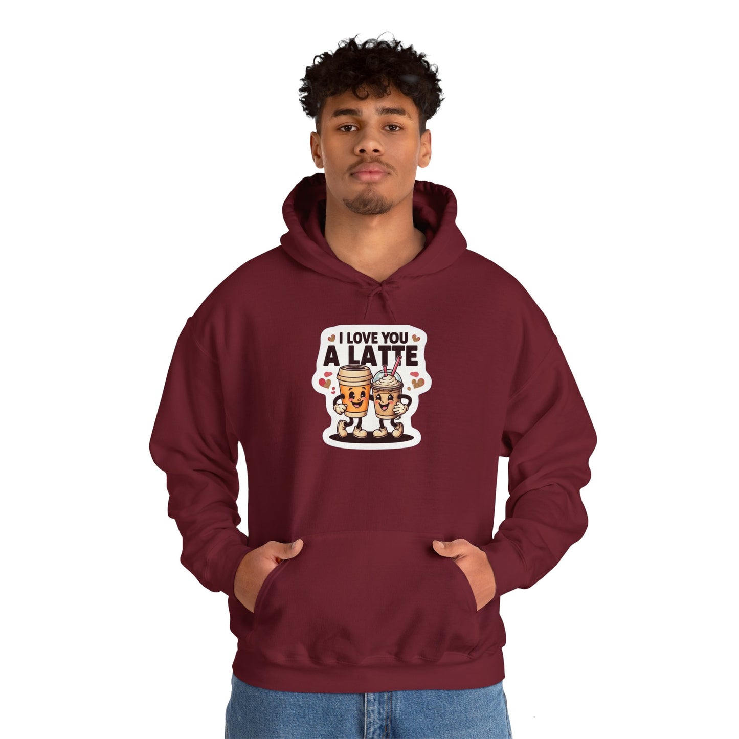 Love You A Latte - Unisex Heavy Blend™ Hooded Sweatshirt