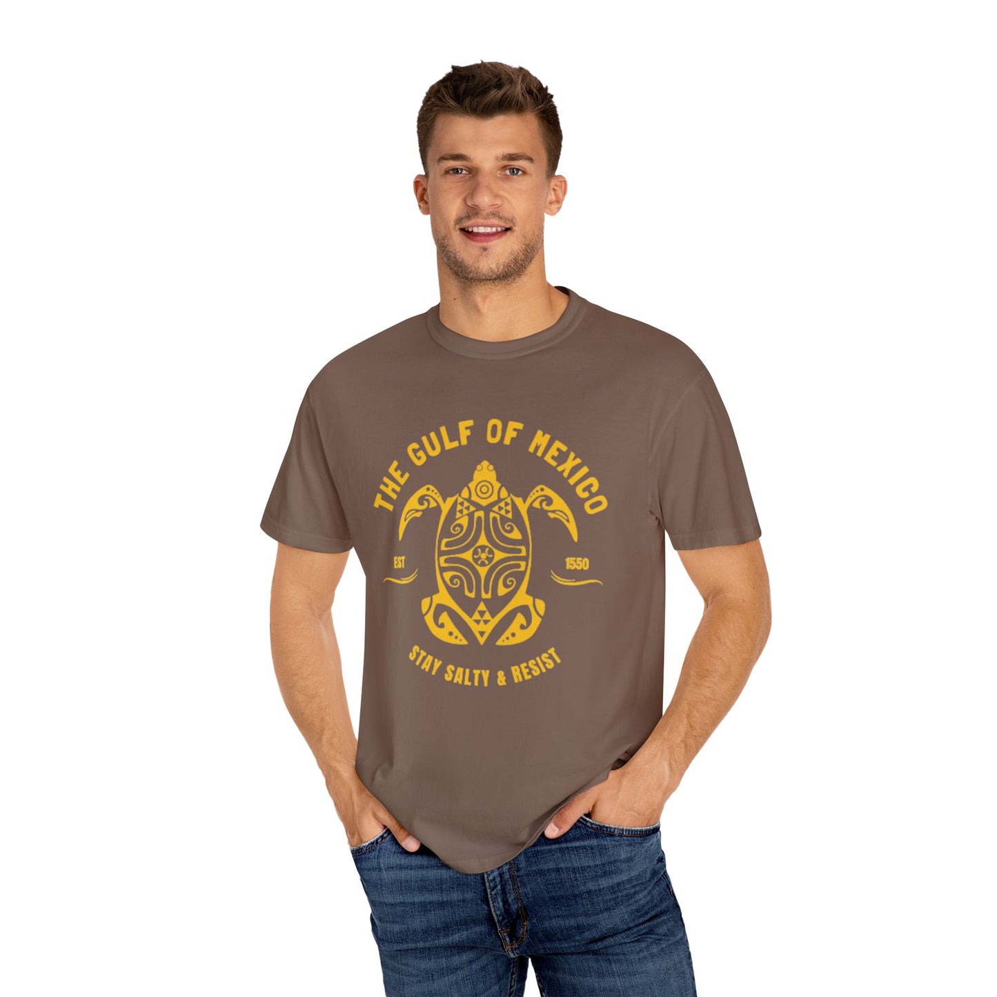 Gulf of Mexico Graphic T-Shirt (Gold Text)