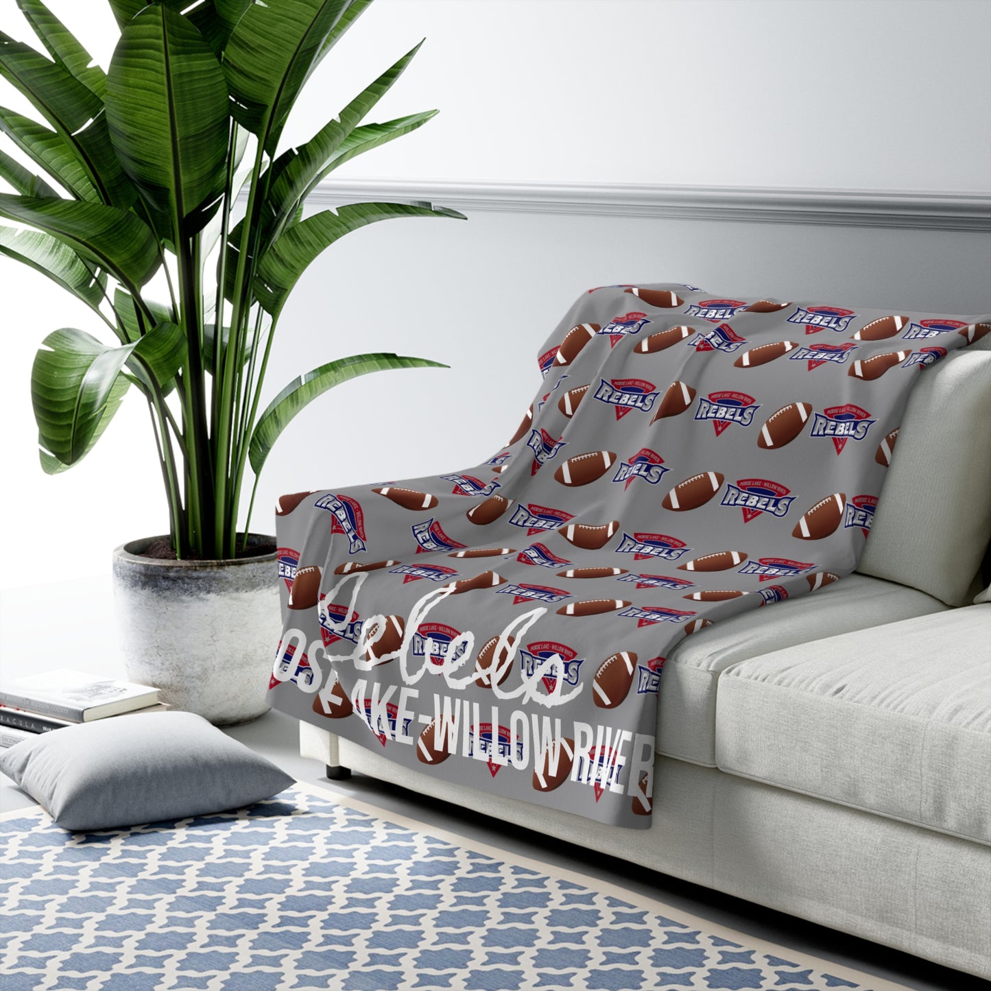 ML-WR Football - Sherpa Fleece Blanket