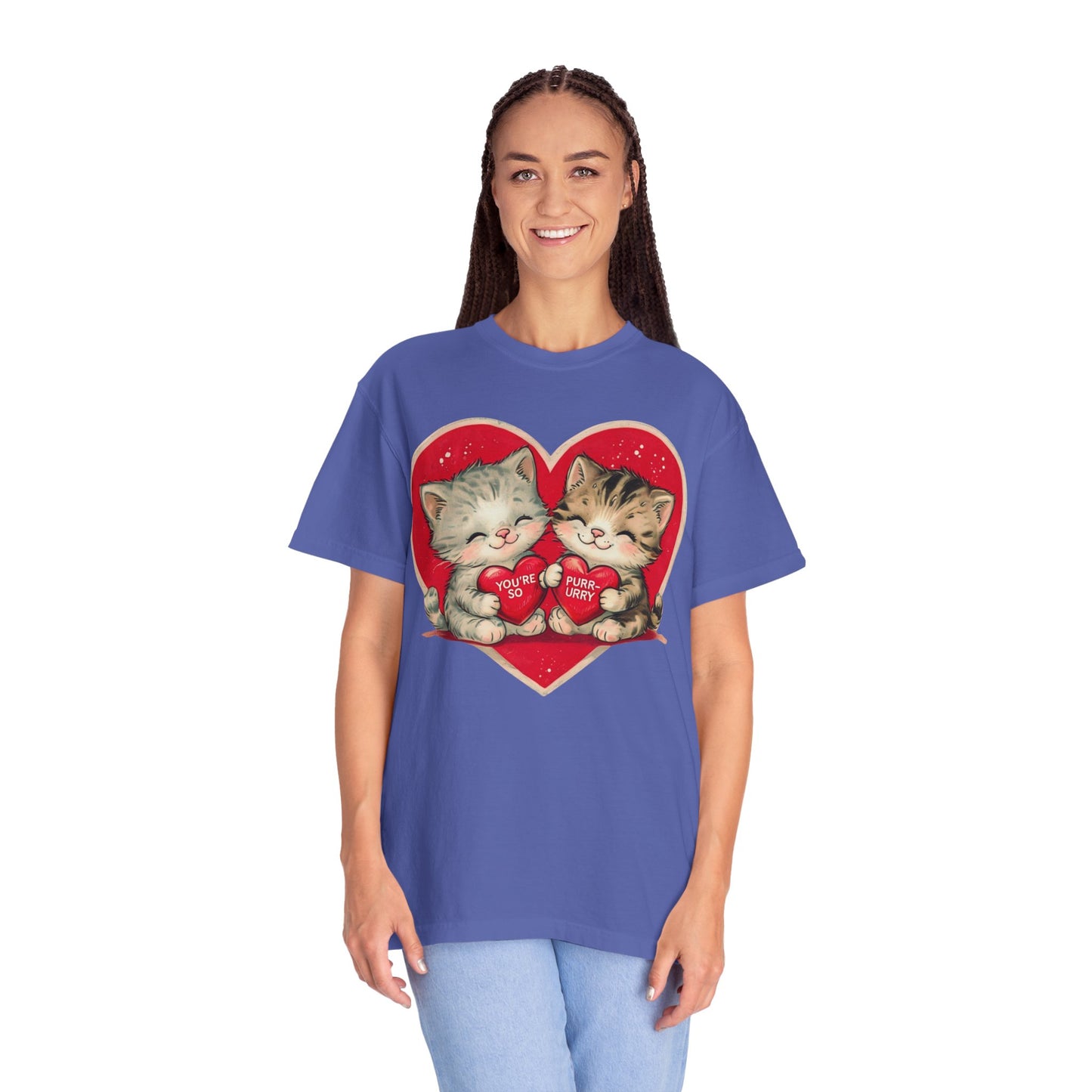 Kitten Valentine - Unisex Garment-Dyed T-shirt