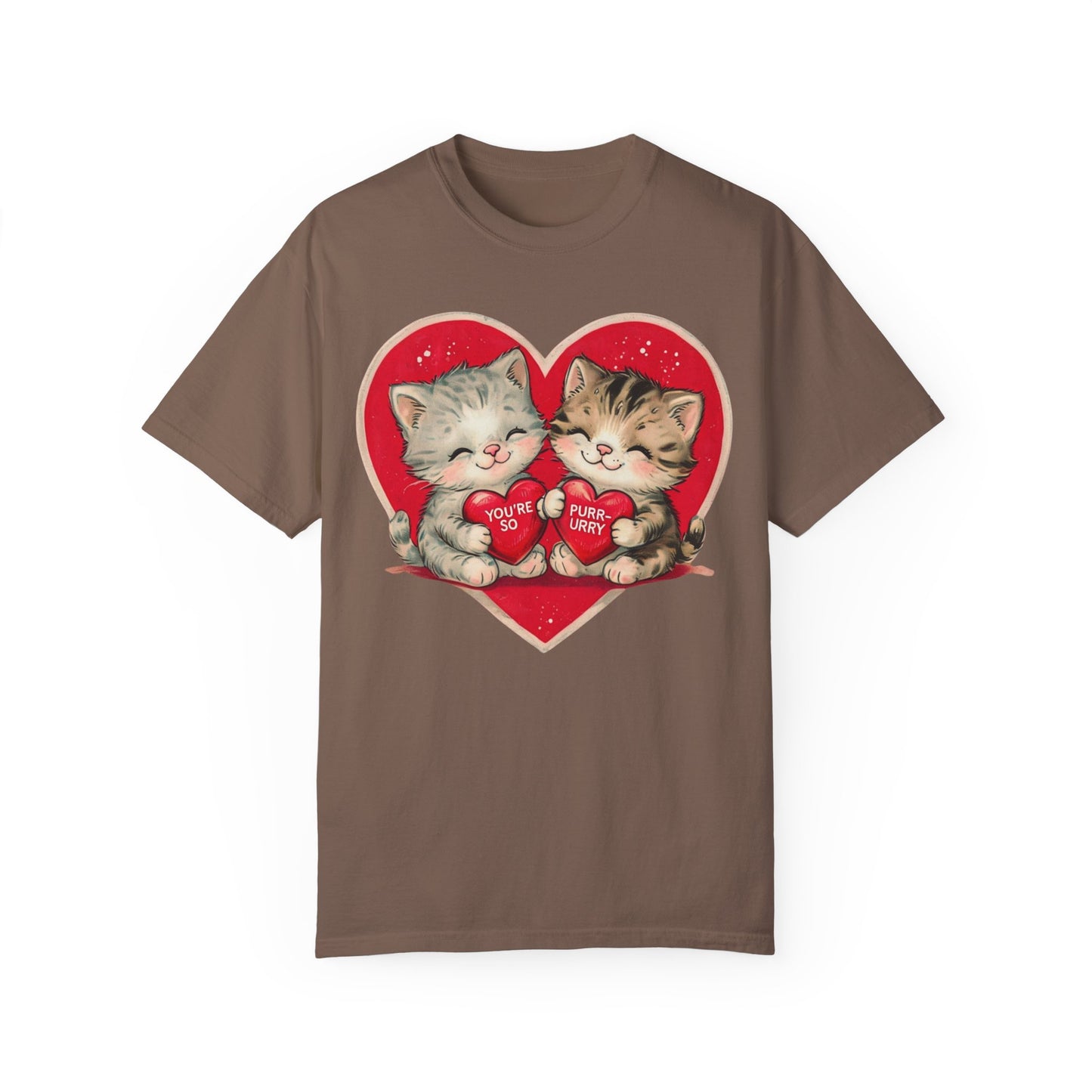 Kitten Valentine - Unisex Garment-Dyed T-shirt