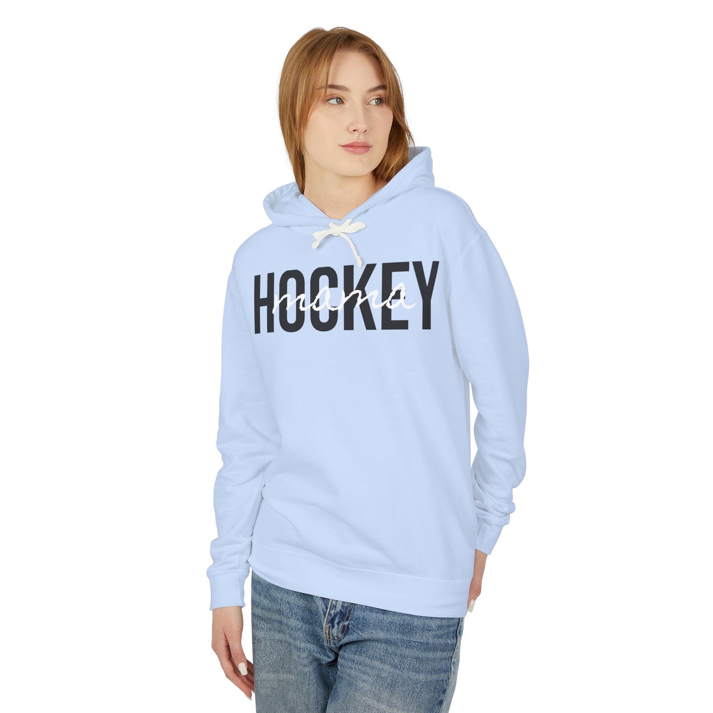 Hockey Mama Lightweight Hoodie - Comfy Mom Vibes