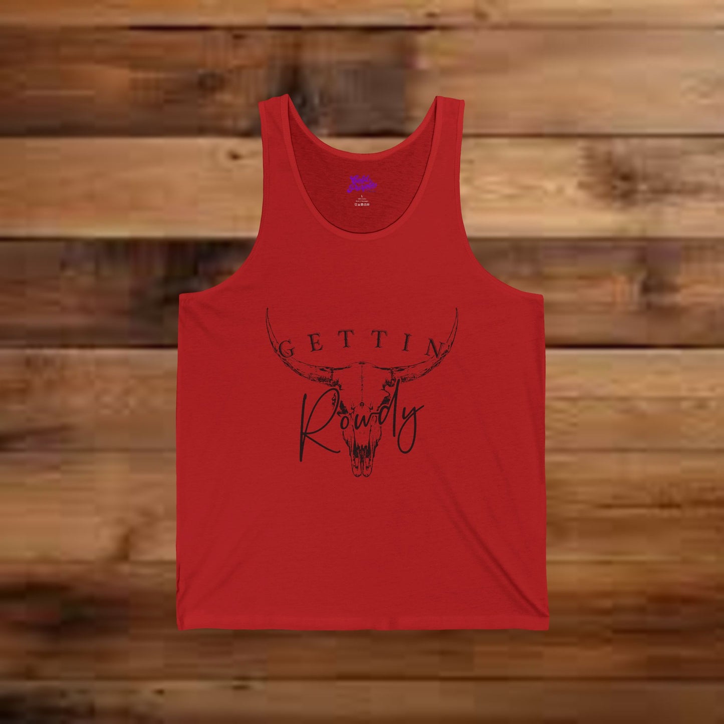 Gettin' Hitched & Gettin' Rowdy Tank (bold/primary color options)