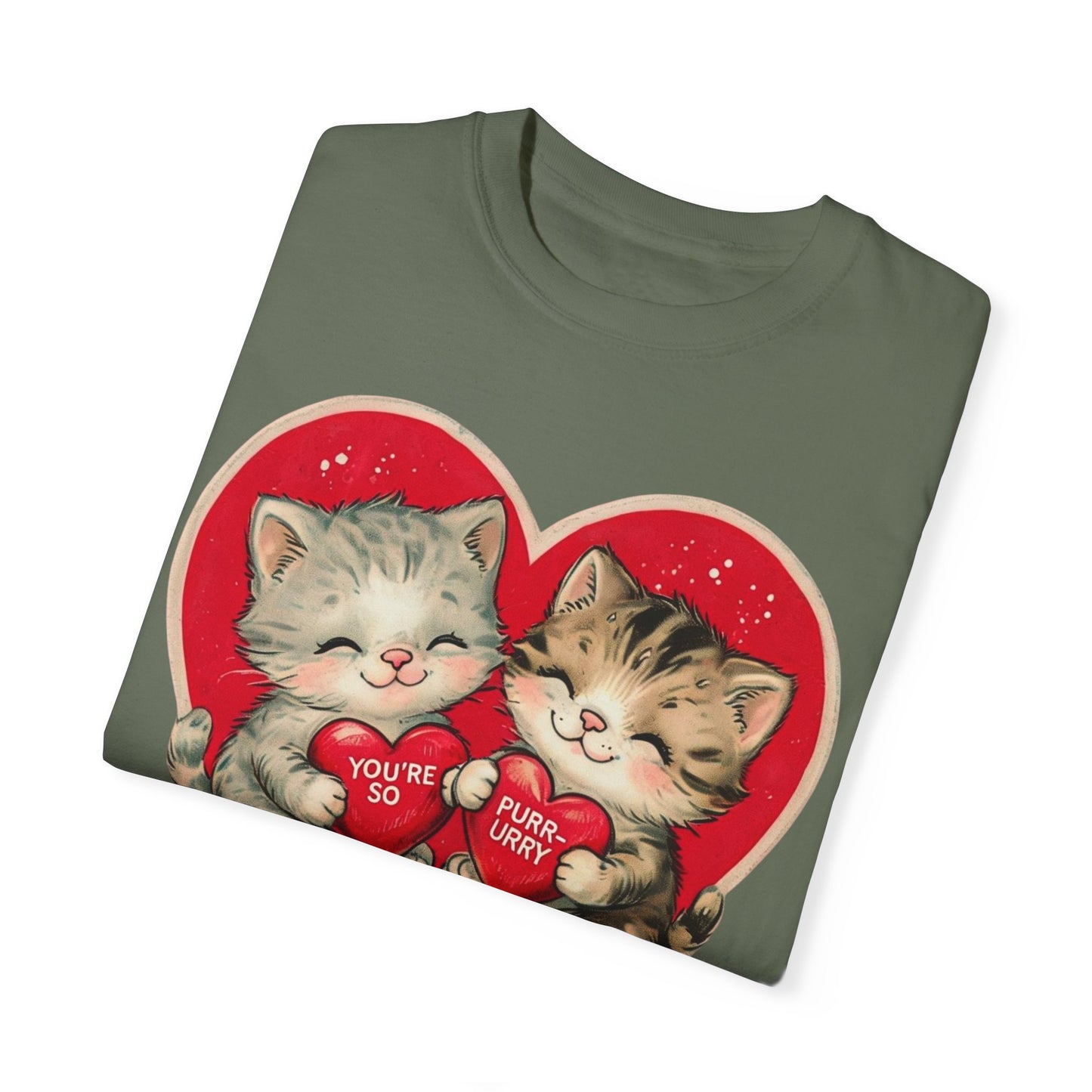 Kitten Valentine - Unisex Garment-Dyed T-shirt