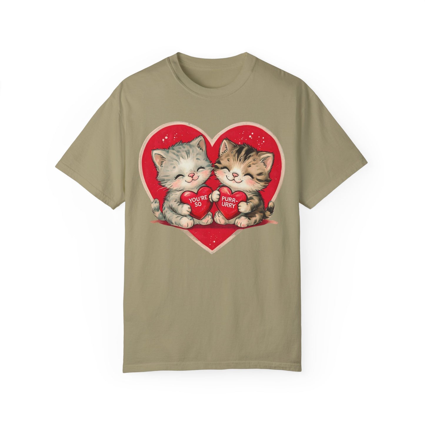 Kitten Valentine - Unisex Garment-Dyed T-shirt