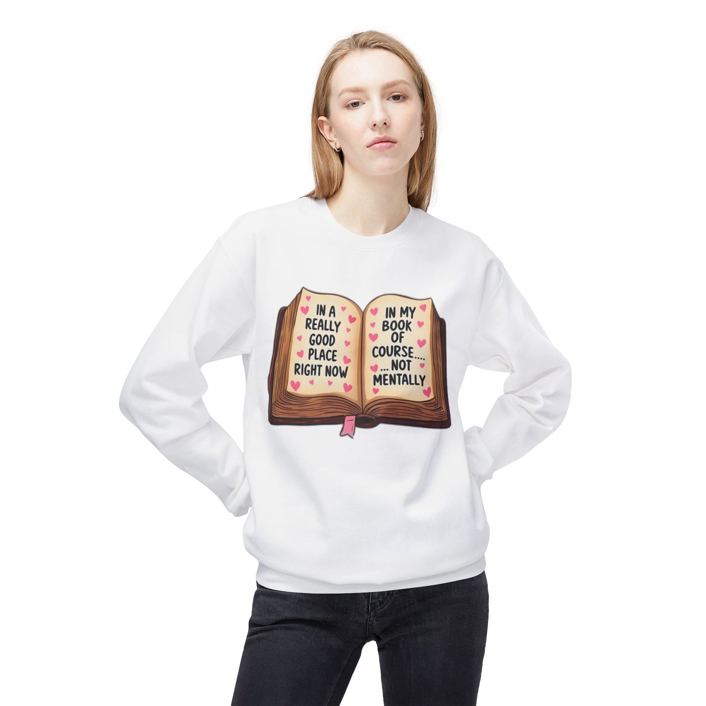 Book Humor Sweatshirt - Unisex Softstyle Fleece Crewneck