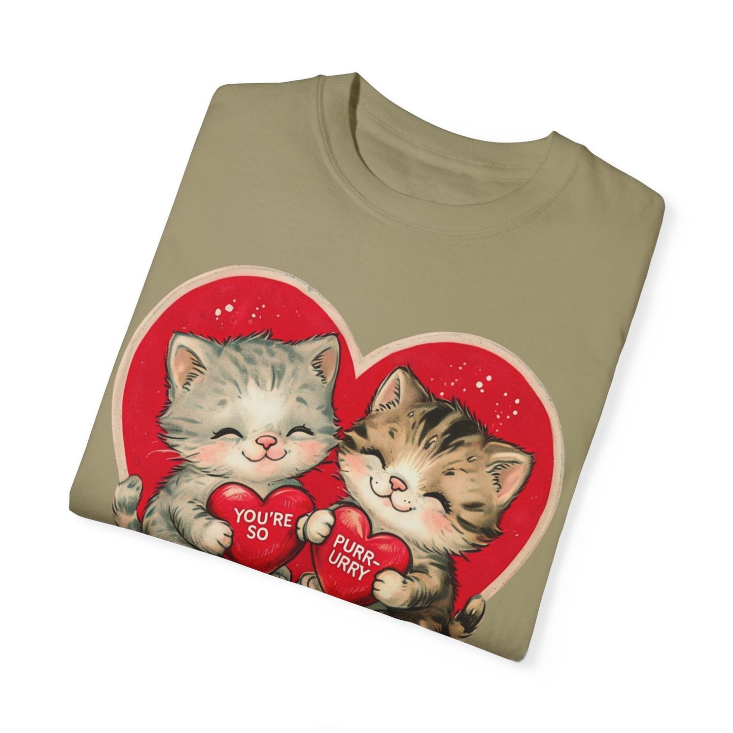 Kitten Valentine - Unisex Garment-Dyed T-shirt