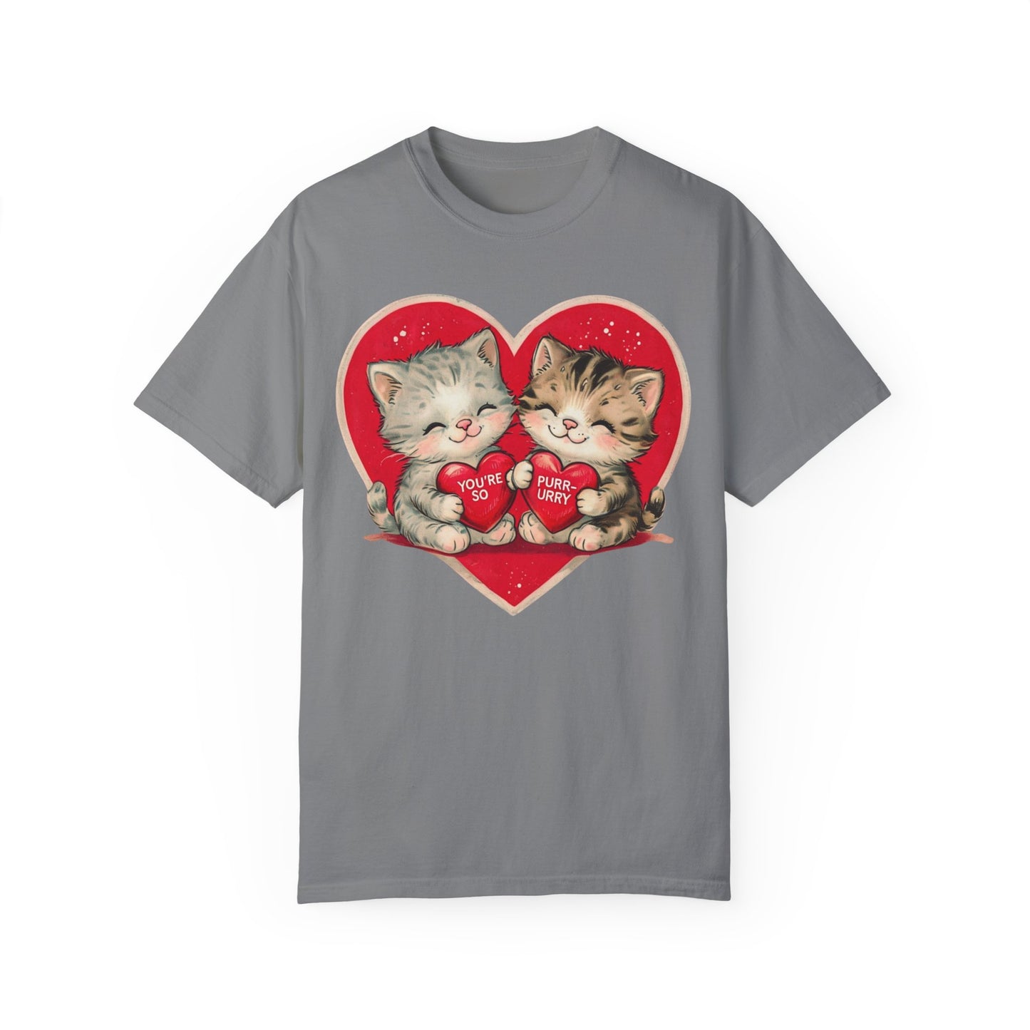 Kitten Valentine - Unisex Garment-Dyed T-shirt