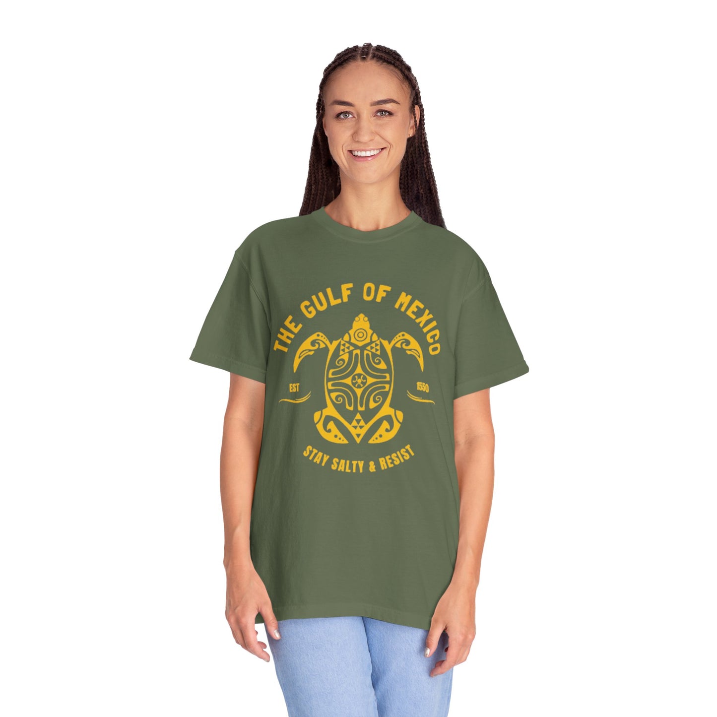 Gulf of Mexico Graphic T-Shirt (Gold Text)