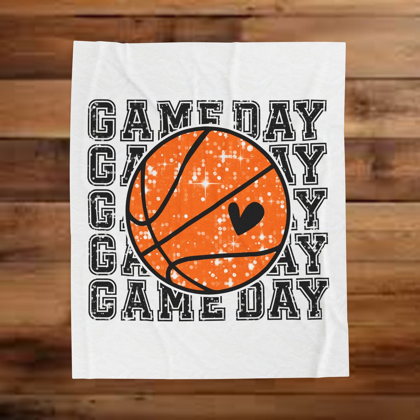 Basketball (game day) ~ Velveteen Plush Blanket