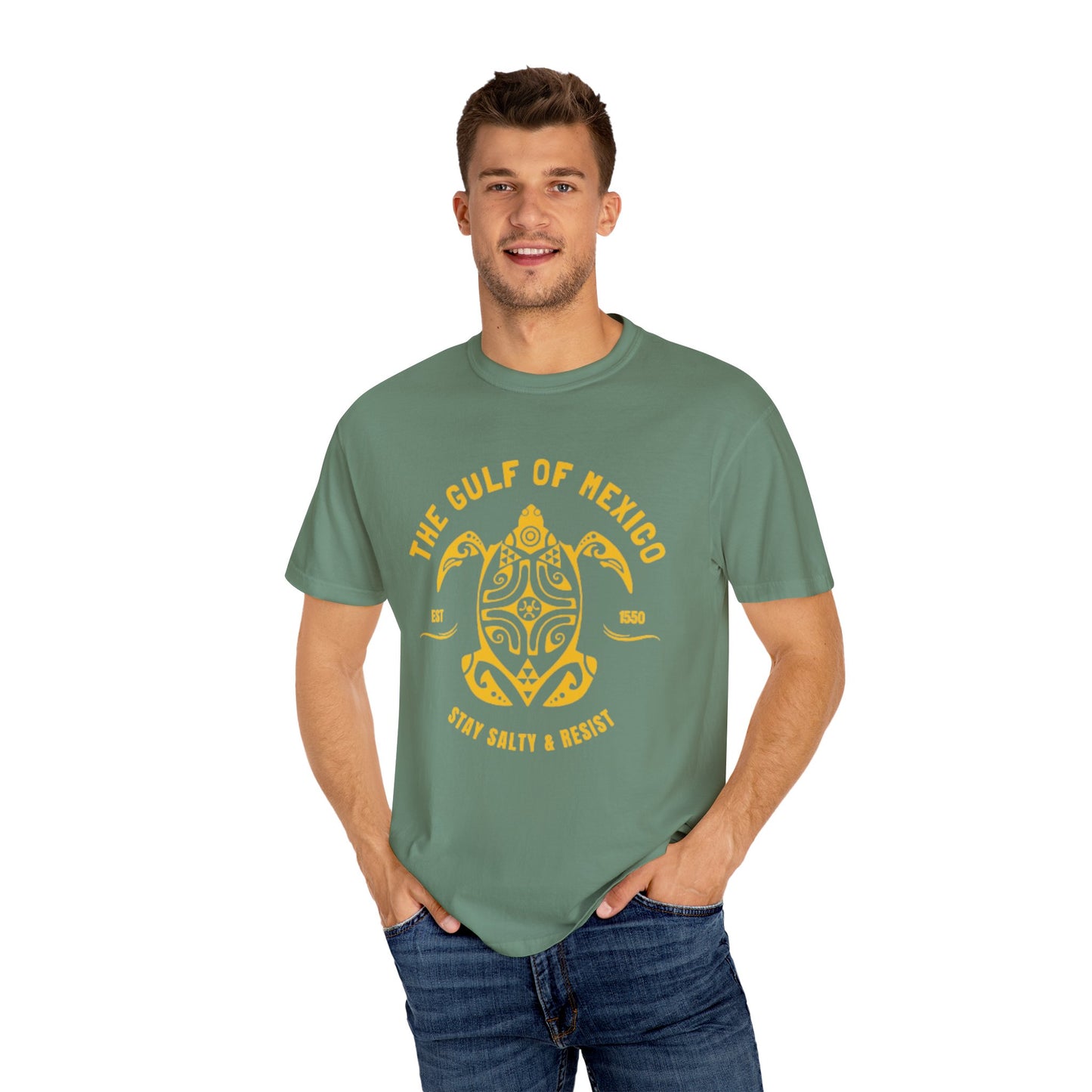 Gulf of Mexico Graphic T-Shirt (Gold Text)