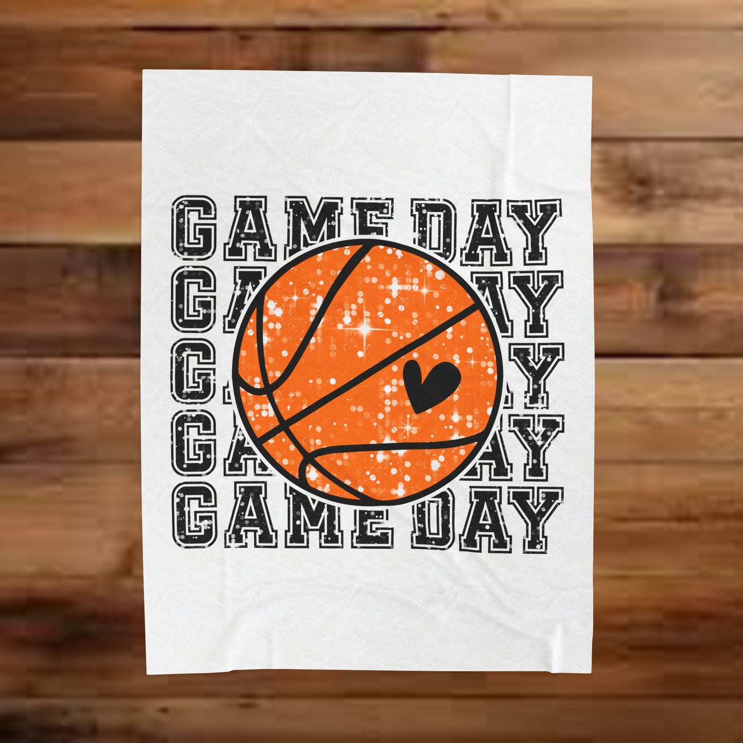 Basketball (game day) ~ Velveteen Plush Blanket