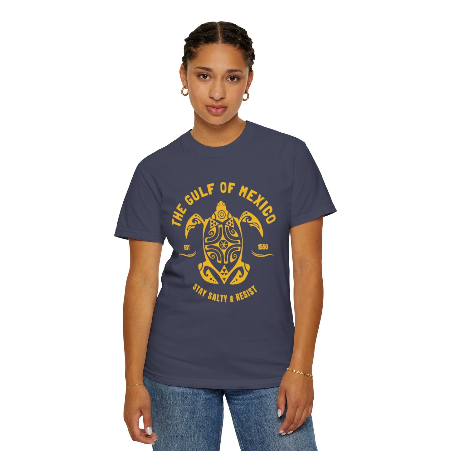 Gulf of Mexico Graphic T-Shirt (Gold Text)