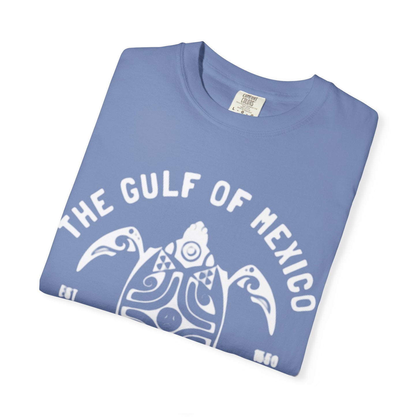 Gulf of Mexico Graphic T-Shirt (White Text on Blues)