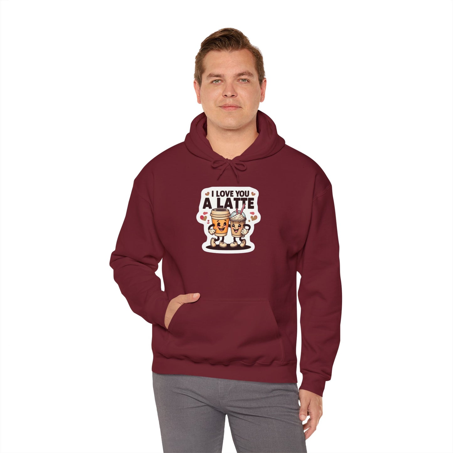 Love You A Latte - Unisex Heavy Blend™ Hooded Sweatshirt