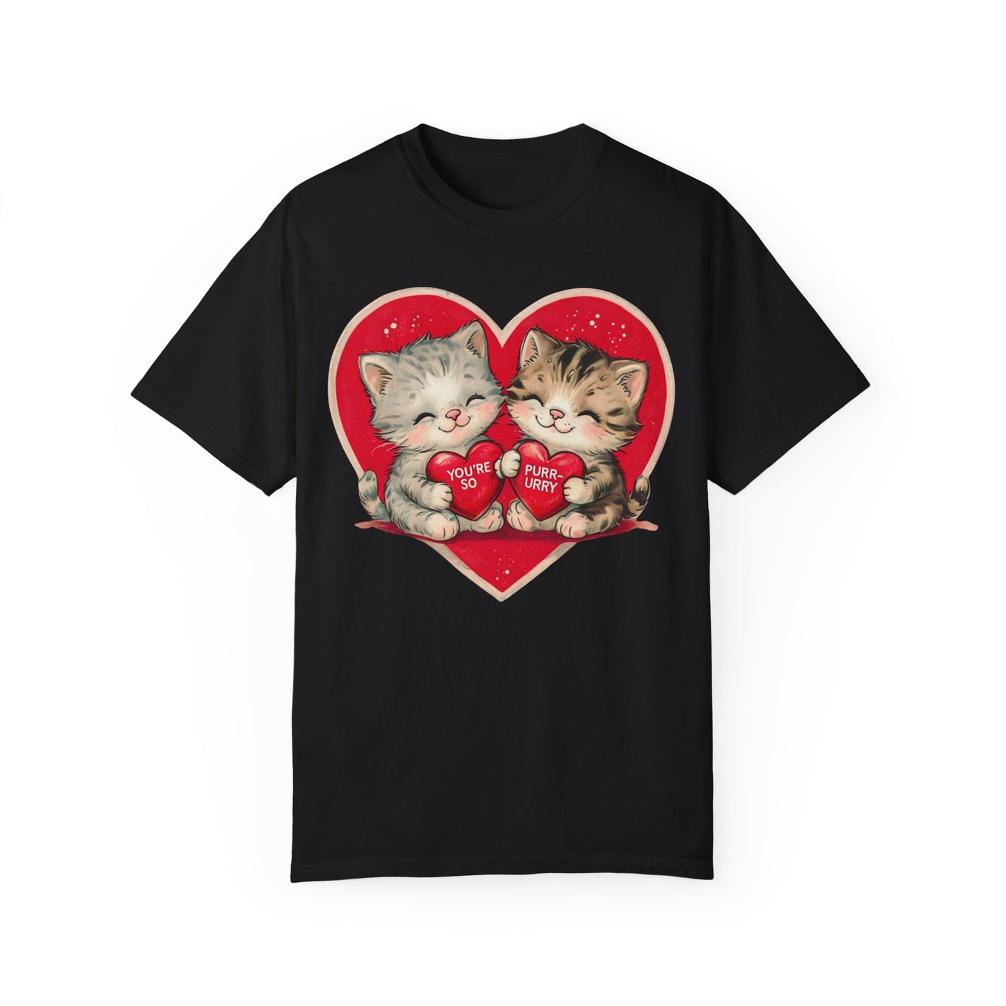 Kitten Valentine - Unisex Garment-Dyed T-shirt
