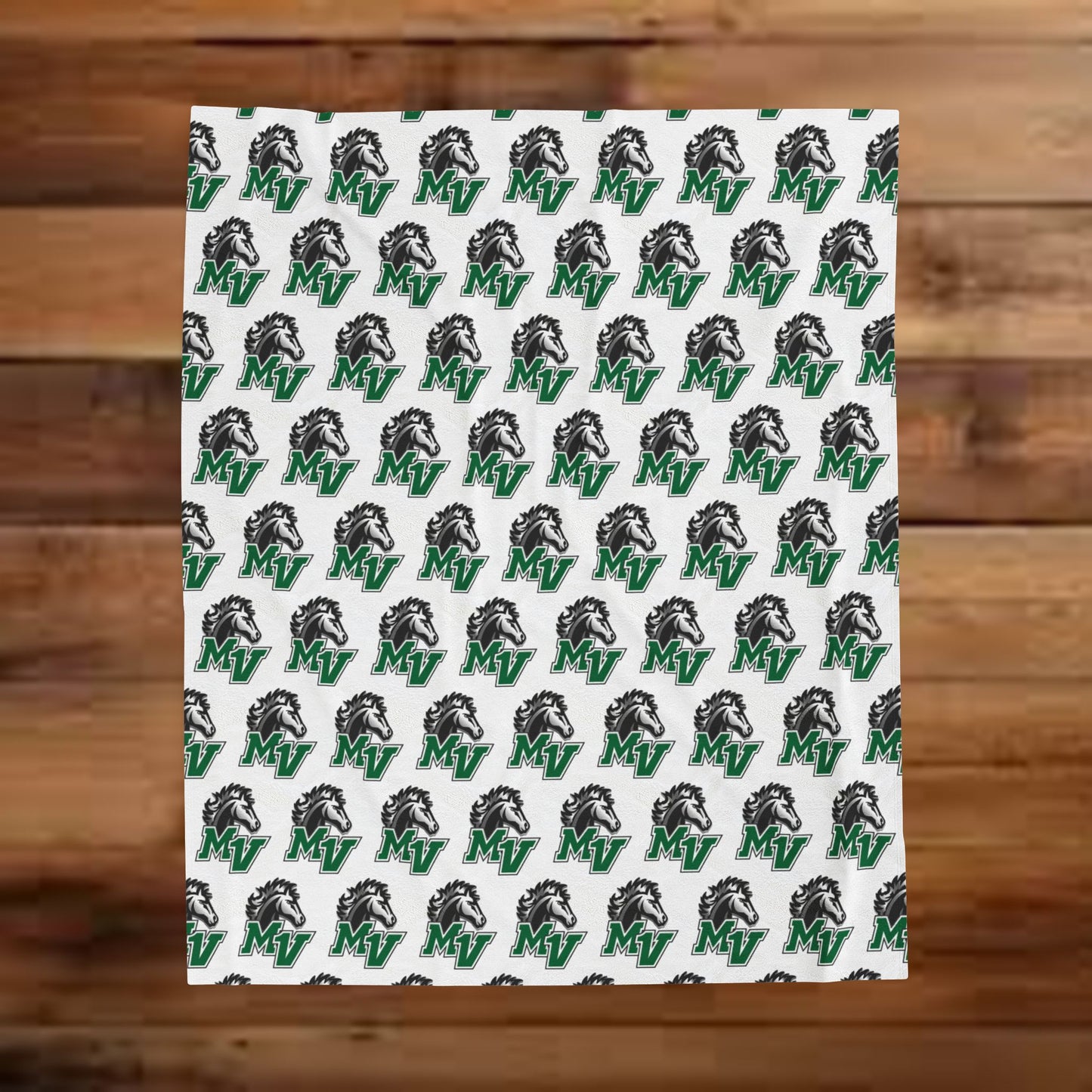 Moundsview Mustangs ~ Velveteen Plush Blanket