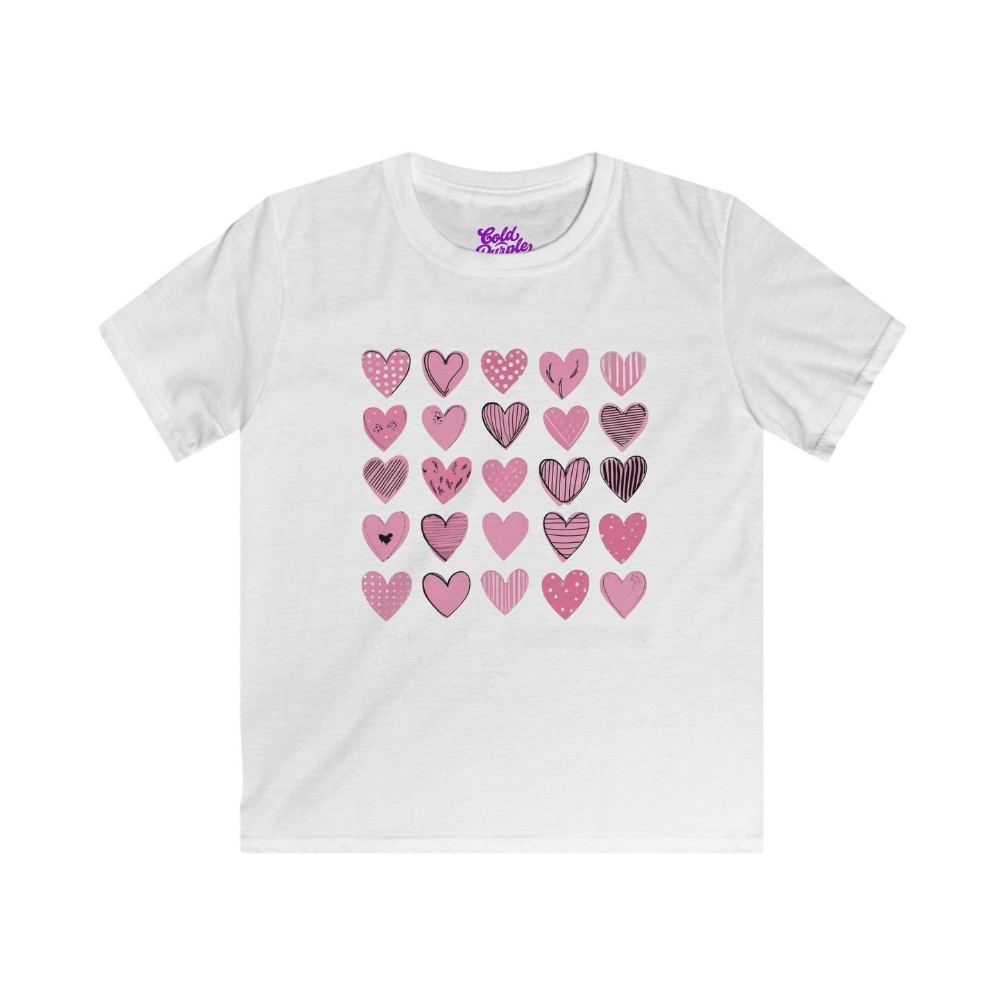 Hearts - Kids Softstyle Tee