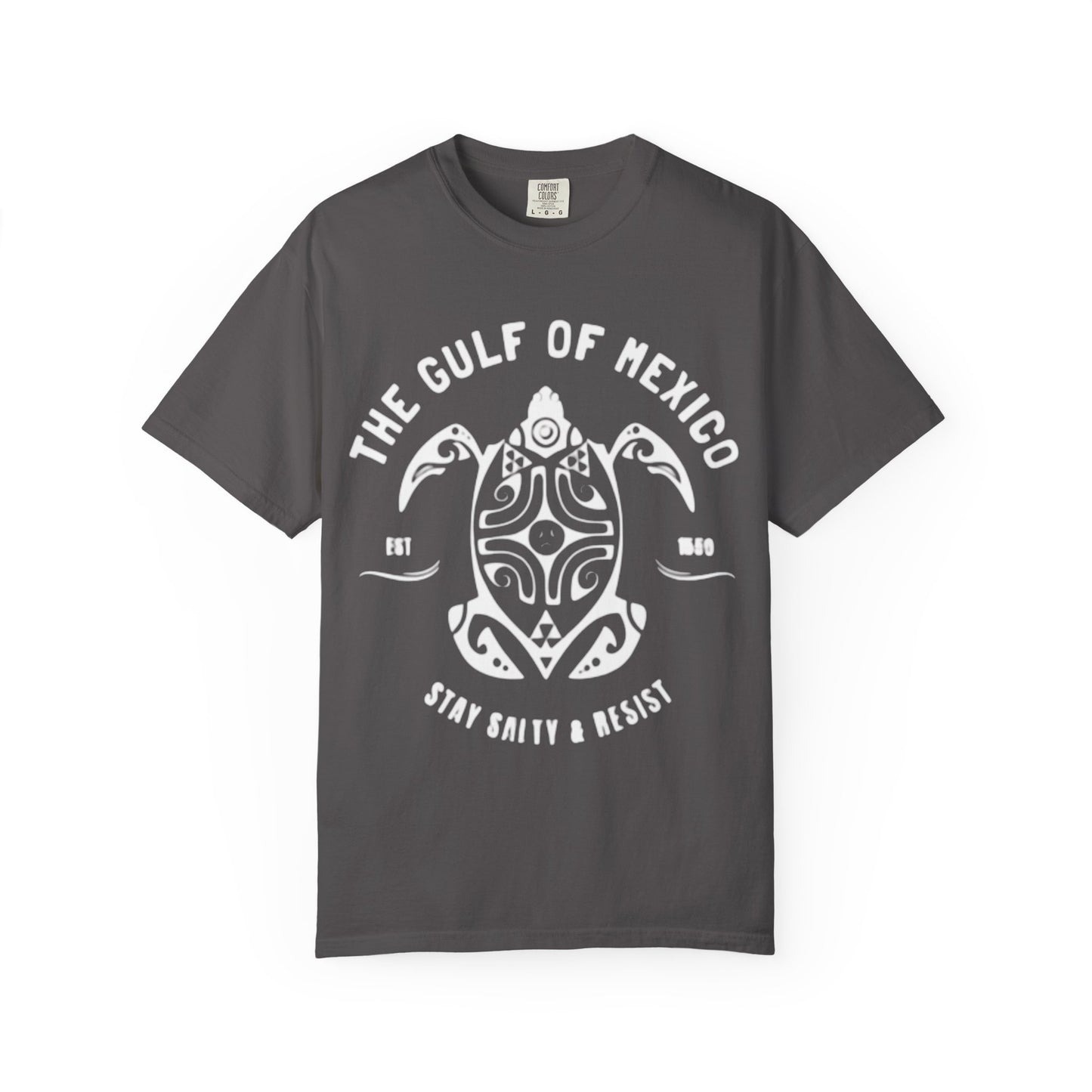 Gulf of Mexico Graphic T-Shirt (White Text on Blues)