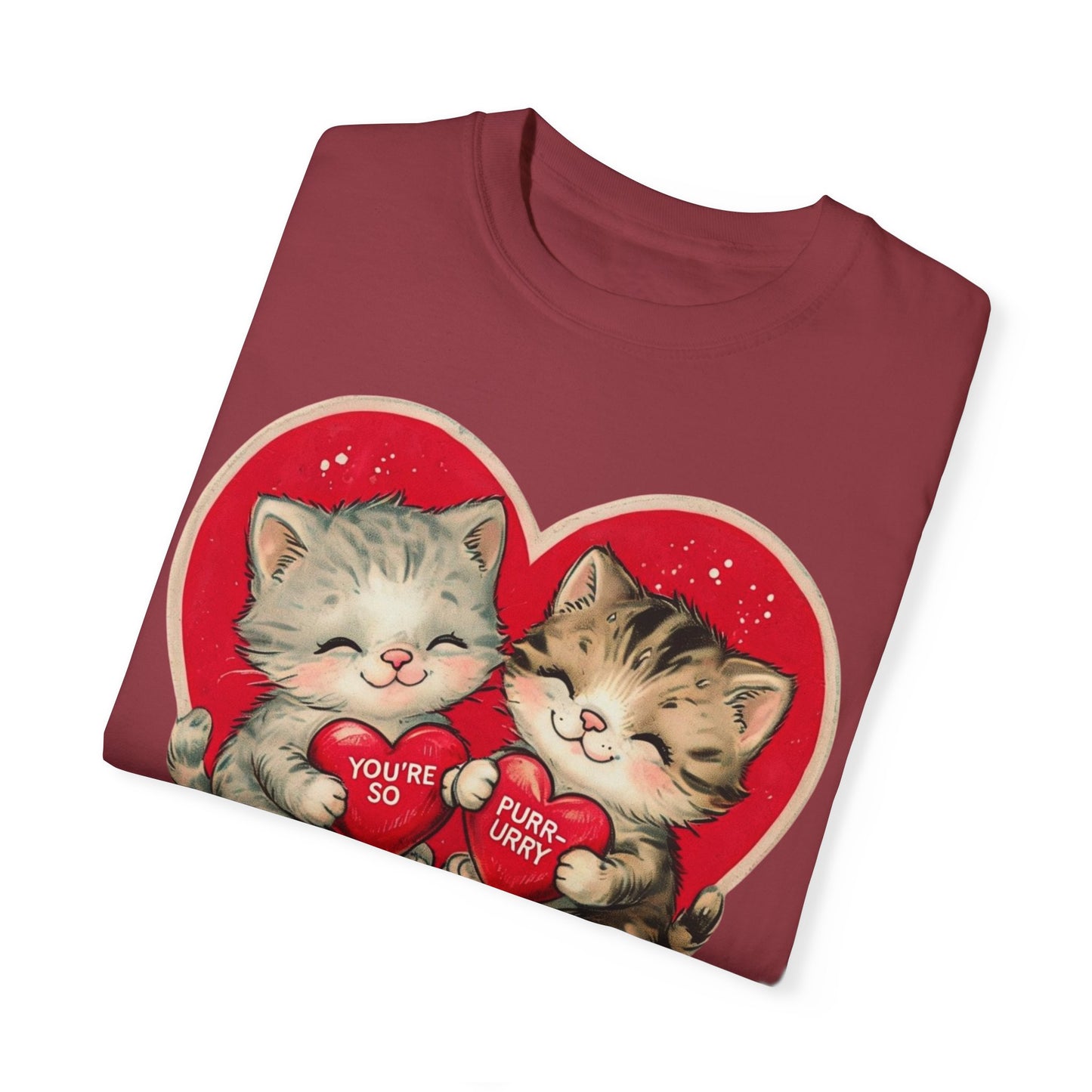 Kitten Valentine - Unisex Garment-Dyed T-shirt