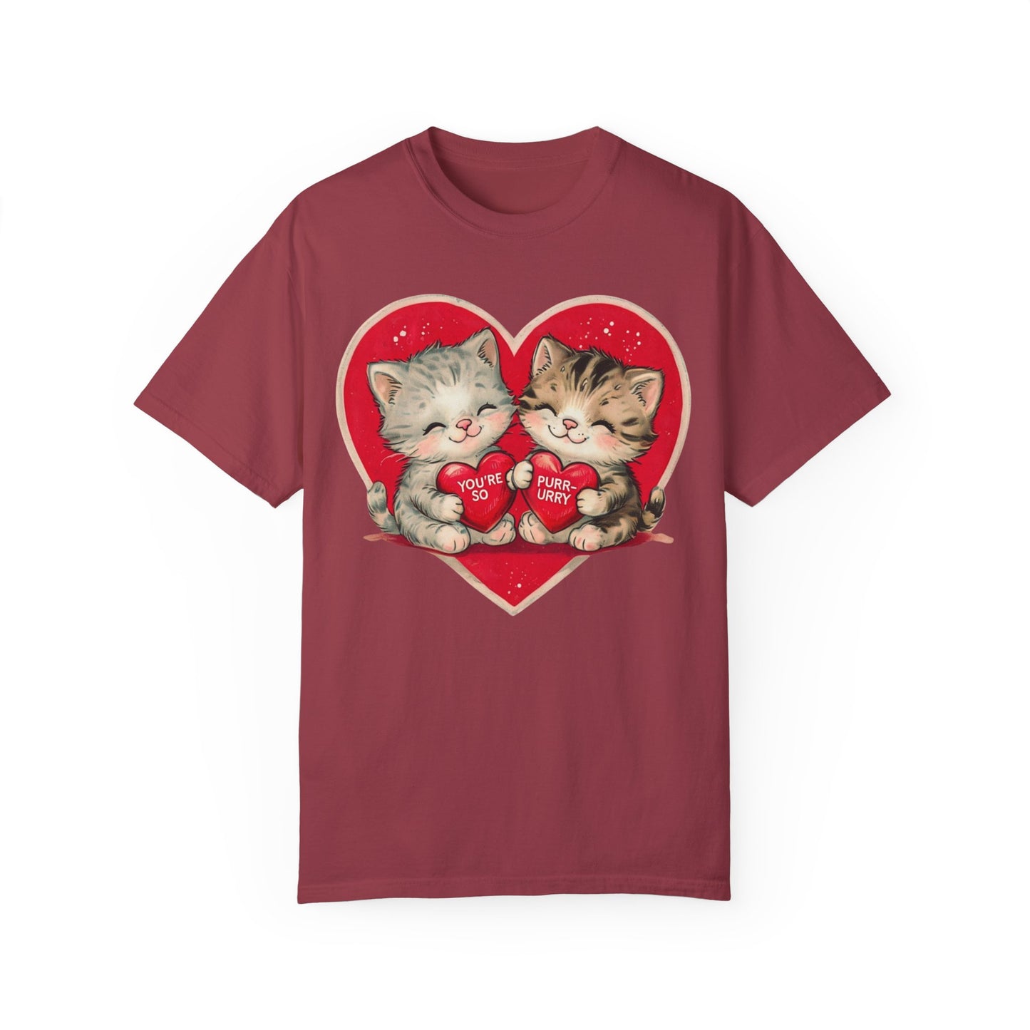 Kitten Valentine - Unisex Garment-Dyed T-shirt