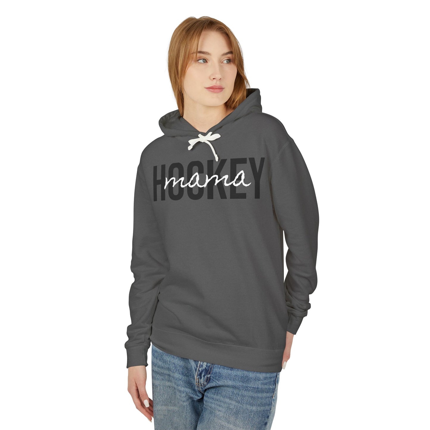 High School Hockey Mama Lightweight Hoodie - Comfy Mom Vibes