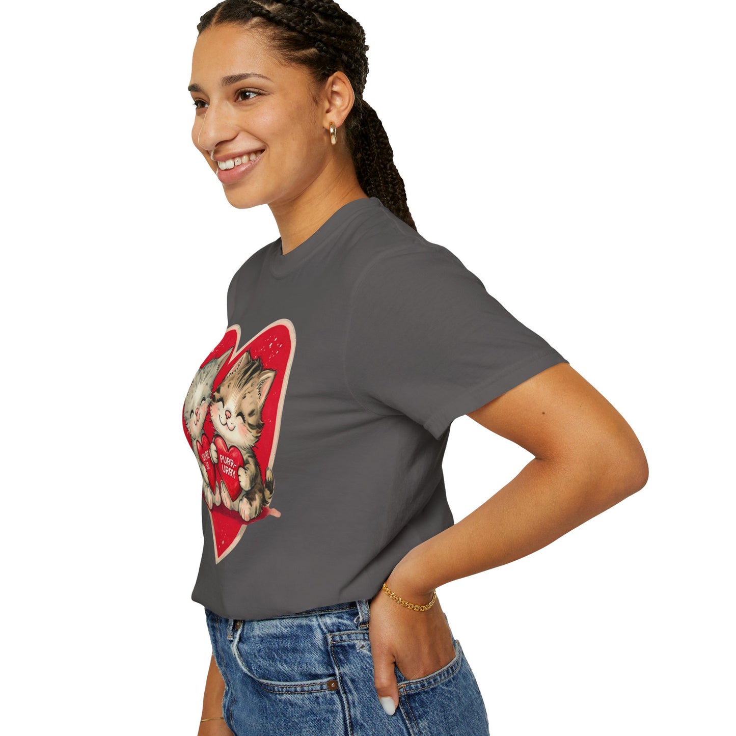 Kitten Valentine - Unisex Garment-Dyed T-shirt