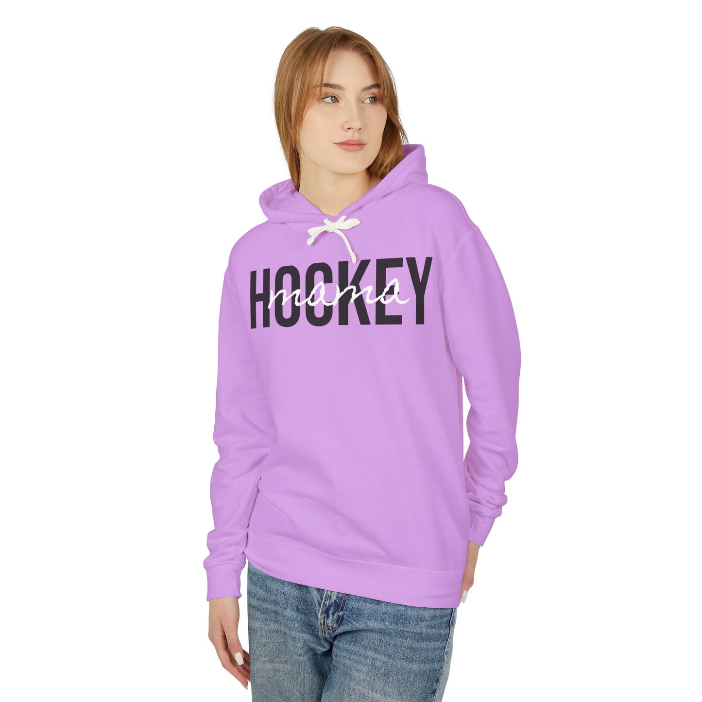 Hockey Mama Lightweight Hoodie - Comfy Mom Vibes