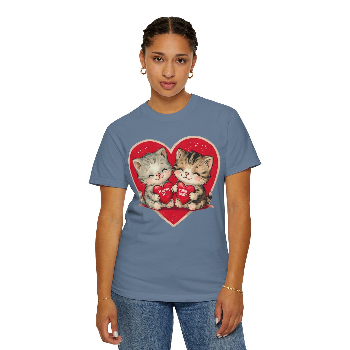 Kitten Valentine - Unisex Garment-Dyed T-shirt