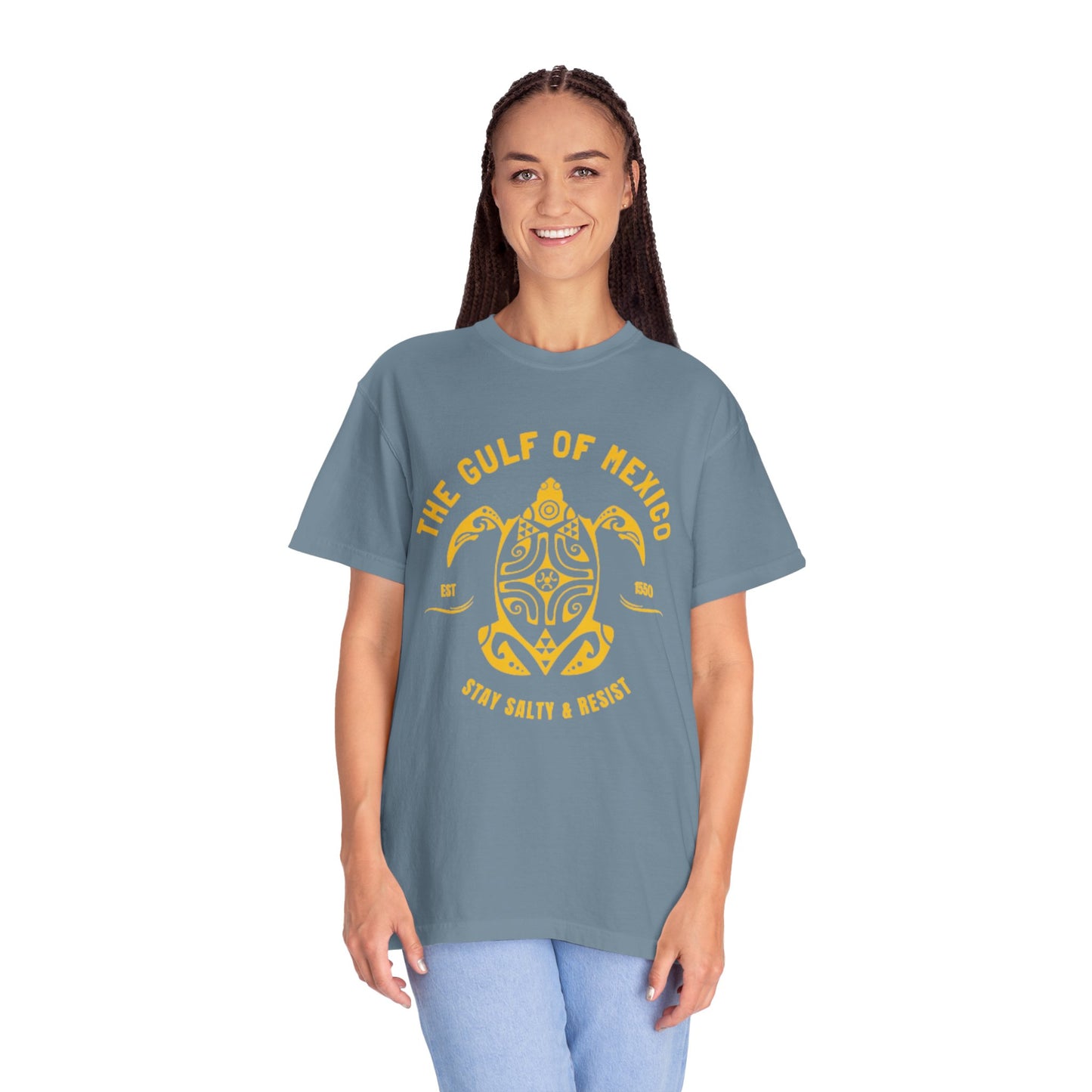 Gulf of Mexico Graphic T-Shirt (Gold Text)