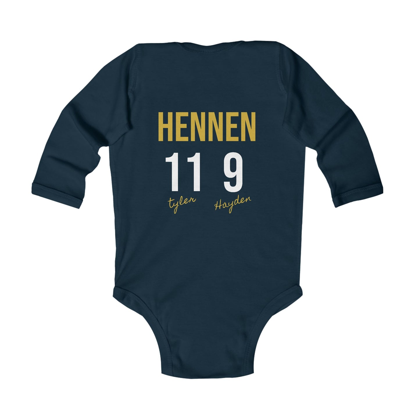 Hennen Brothers Hockey - Infant Long Sleeve Onesie